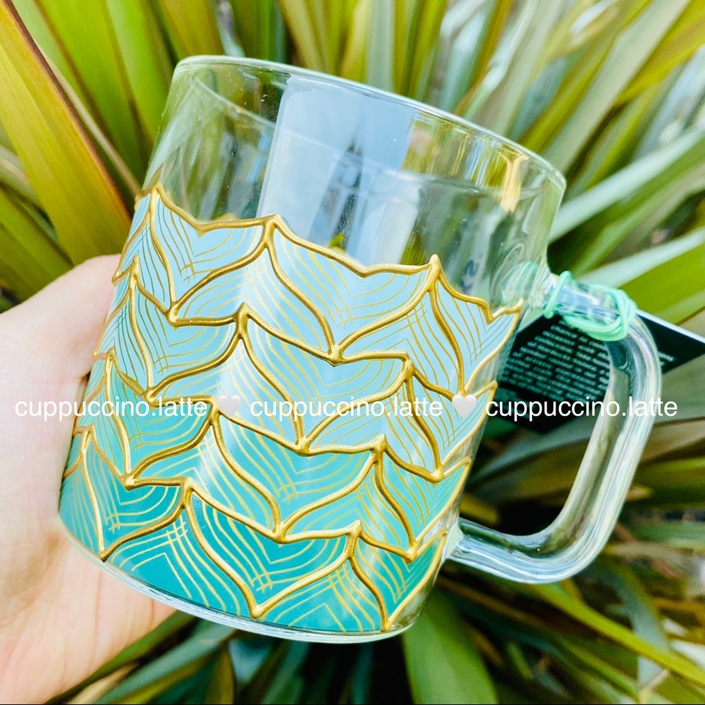 🧜‍♀️LAST FEW🧜‍♀️Starbucks 50th Anniversary Siren Tail Glass Mug - Picture 2 of 7